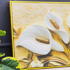 Elegant White Calla Lily Canvas Painting Wall Art for Living Room Decor