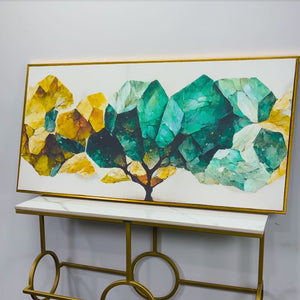 Modern Golden Tree Textured Art Canvas Wall Painting