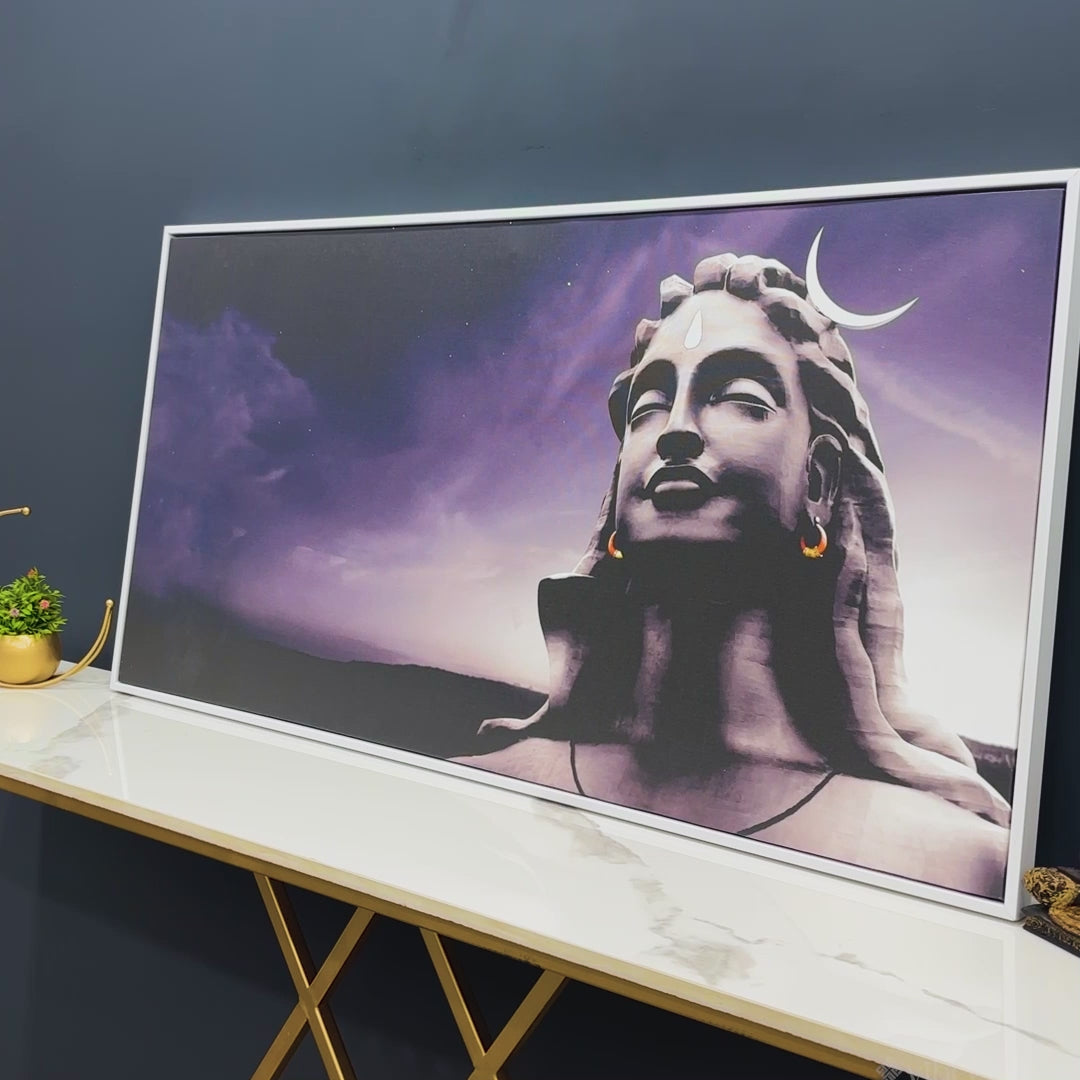 Adiyogi Shiva with Moon on the Head Wall Painting