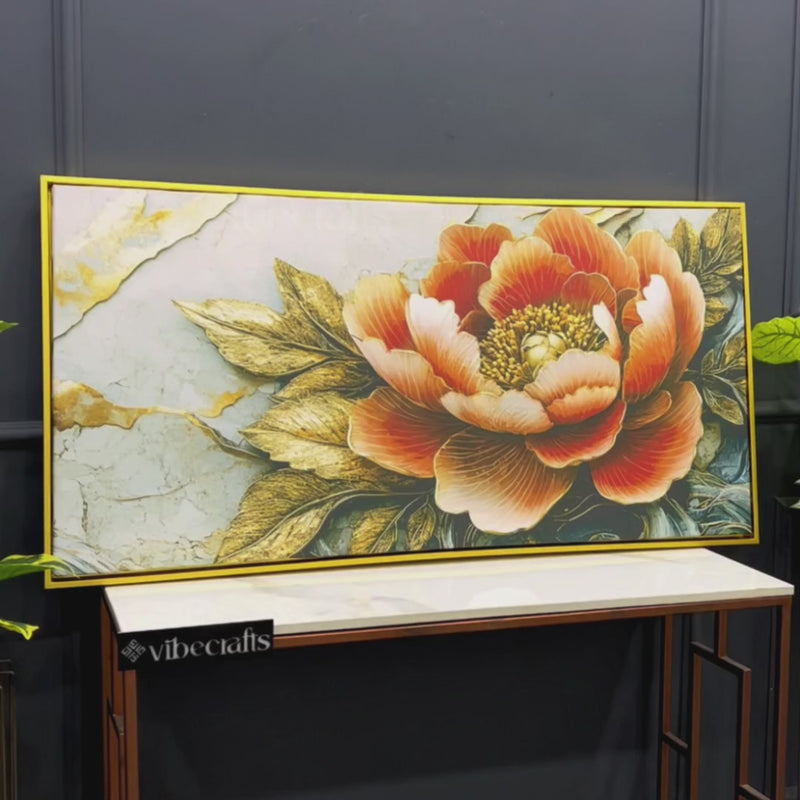 Elegant Floral Wall Art Canvas Painting for Modern Home Interiors