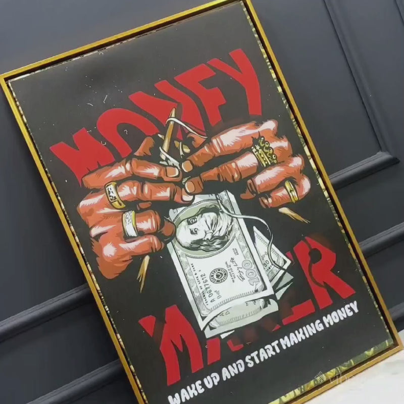 Make Your Own Money Cotton Canvas Wall Painting