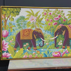 Luxury Elephant Pair Canvas Wall Painting