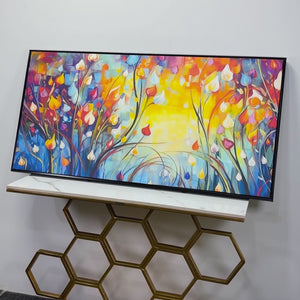 Beautiful Abstract Art of Colorful Flowers Canvas Wall Painting