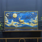 Deer & Night Sky Canvas Painting for Home Decor