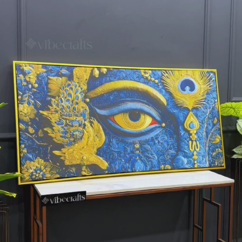 Krishna Divine Eye Spiritual Painting for Decoration