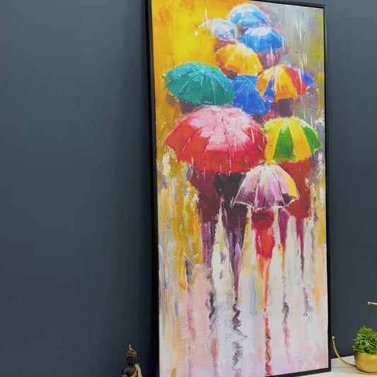 Colorful Rainy Season Beautiful Design Canvas Printed Wall Painting