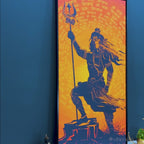 Lord Shiva with Trishul Canvas Wall Painting