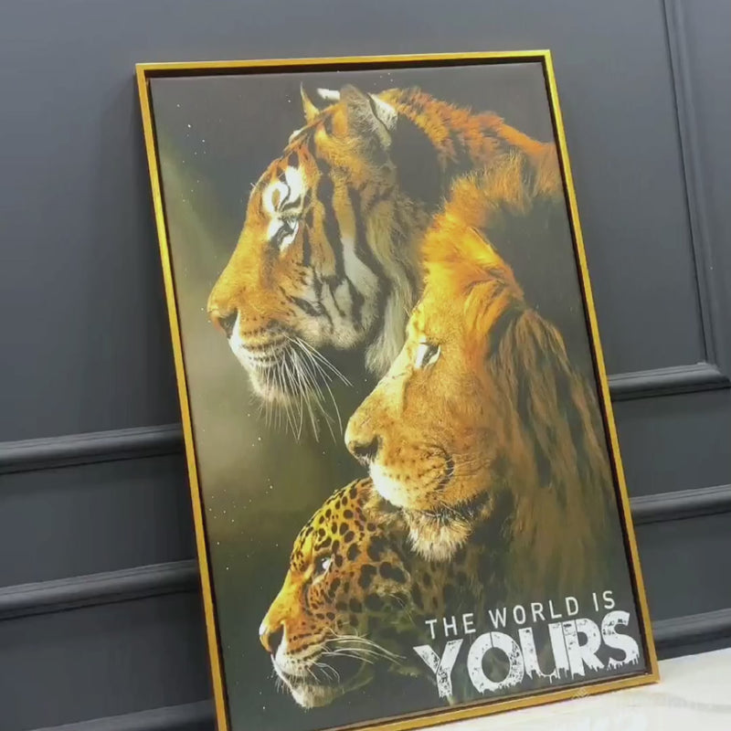 Be The King Of Your World Cotton Canvas Wall Painting
