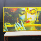Lord Krishna Modern Spiritual Canvas Painting for Living Room