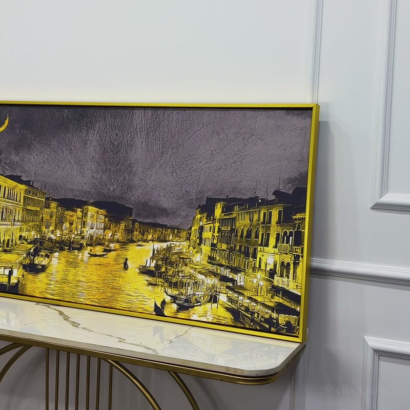 Beautiful Venice City at Night Canvas Wall Painting