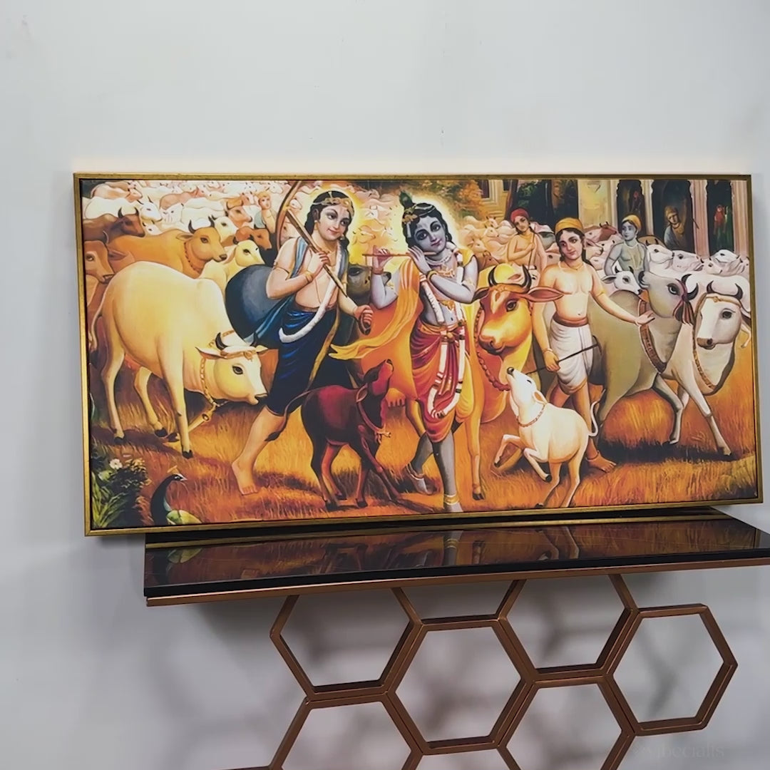 canvas art krishna video