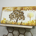 Beautiful Tree and Golden Deer Canvas Wall Painting video