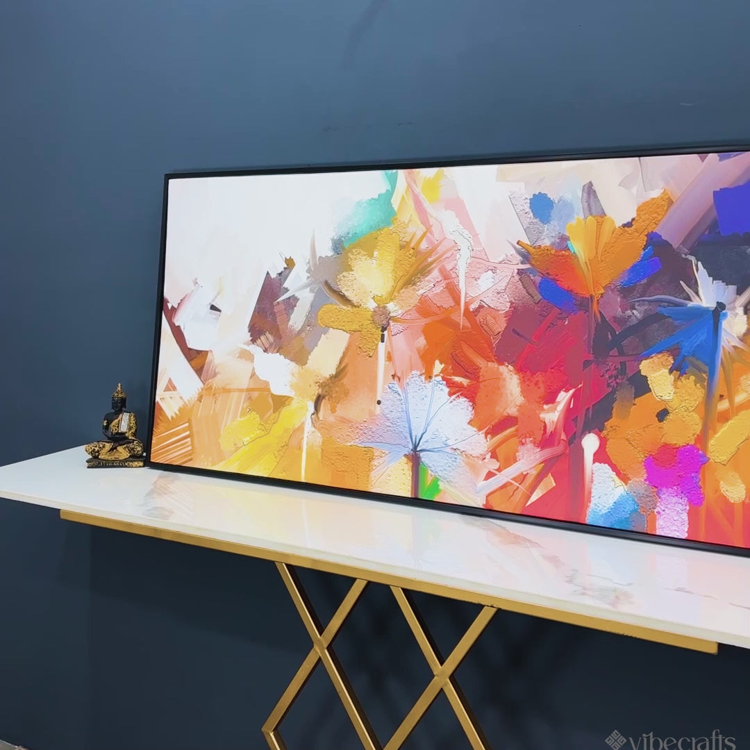 Abstract Colorful Floral Flower art Canvas Wall Painting