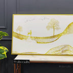 Luxury Golden Tree with Deer Premium Canvas Wall Painting