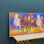 Seven Running Horses Premium Canvas Wall Painting