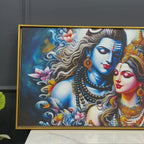 Powerful Mahadev Canvas Painting for Living Room Interior