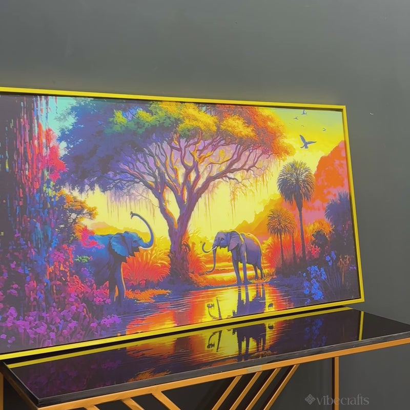 African Tropical Jungle View Canvas Wall Painting