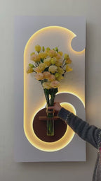 Stylish LED Wall Panel with Flower Holder