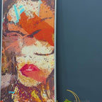 Abstract Colorful Women Textured Art Canvas Wall Painting