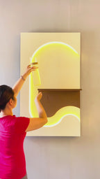 Modern LED Accent Wall Décor with vase