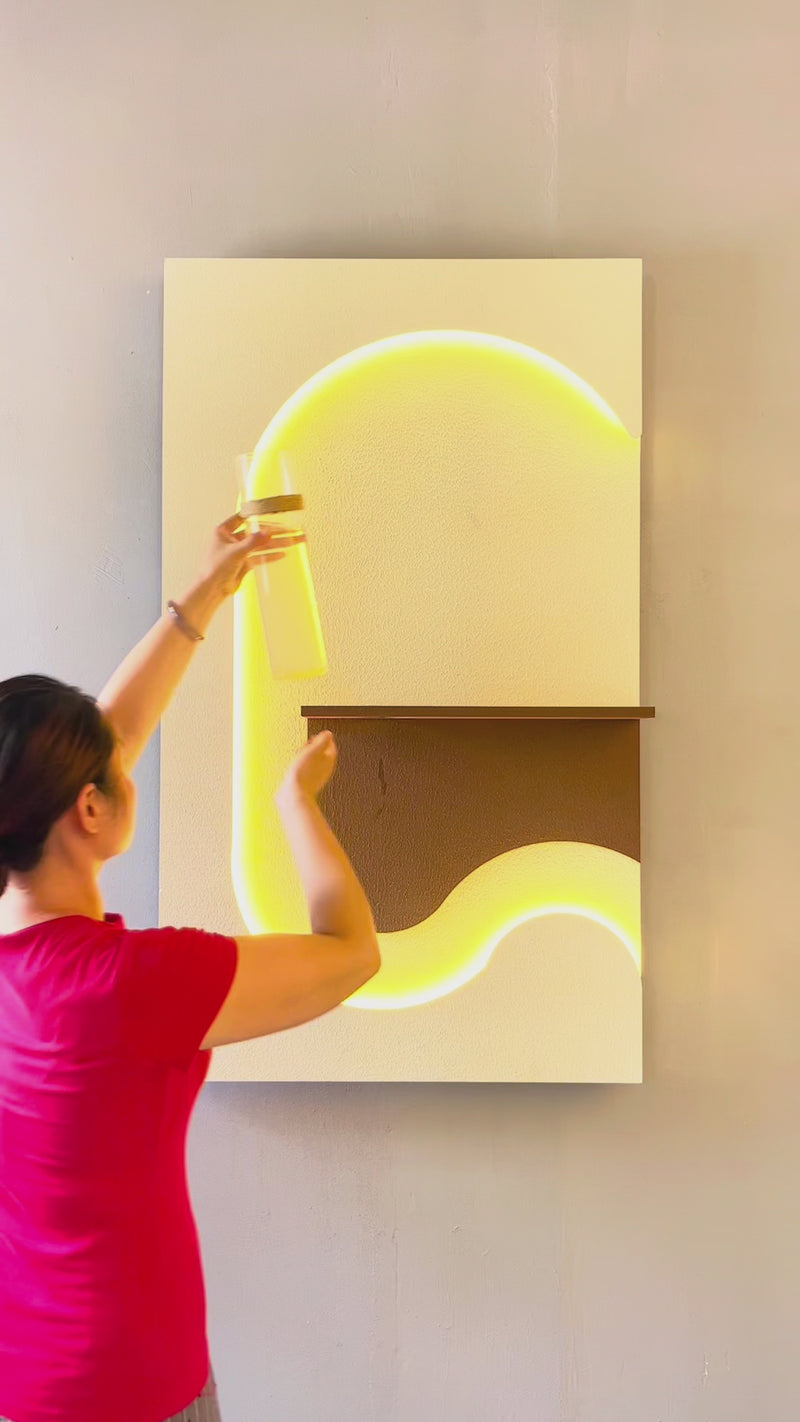 Modern LED Accent Wall Décor with vase