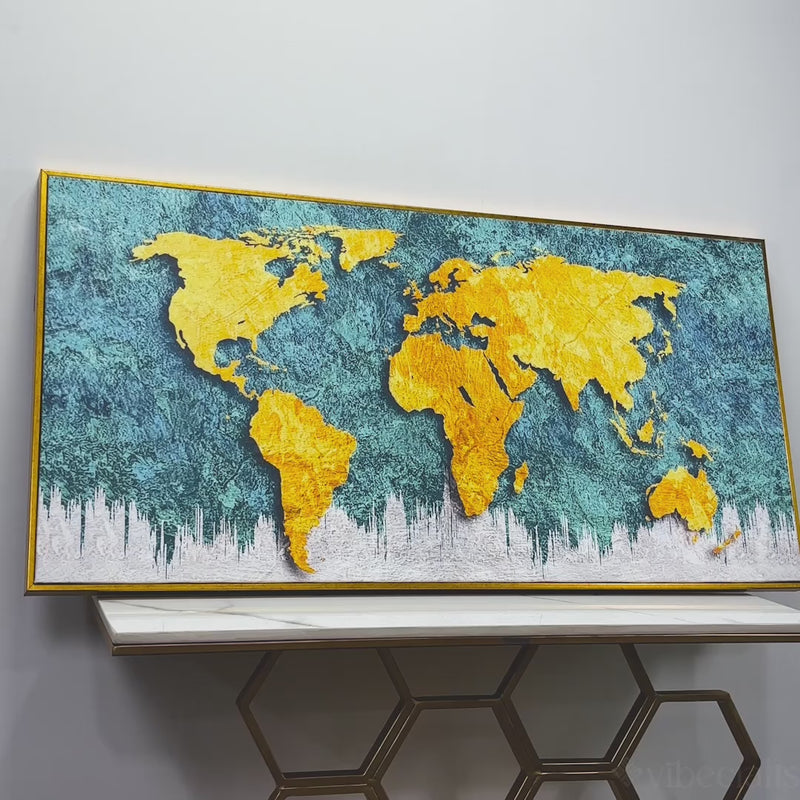 Classic World Map Painting video