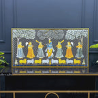 Indian Traditional Pichwai Krishna Raas Leela Wall Painting