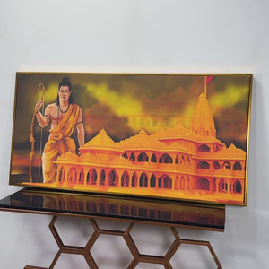 Ayodhya Shree Ram Mandir Premium Canvas Wall Painting