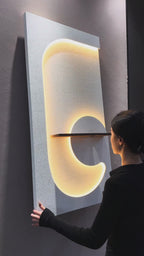 Contemporary LED Wall Art with Floral Showcase