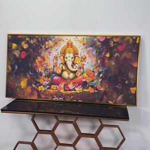 Vighnaharta Shree Ganesh Premium Canvas Wall Painting