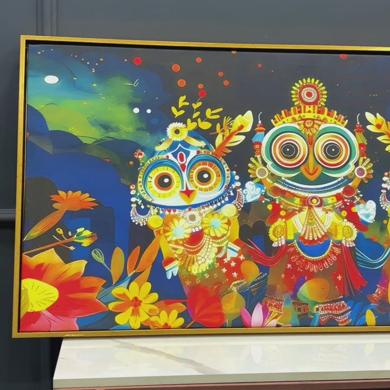 Premium Shree Jagannath Wall Art Canvas Painting