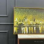 Skyline Night view Premium Canvas Wall Painting