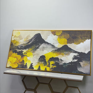 Mountain Scenery of Mount Fuji Premium Canvas Wall Painting