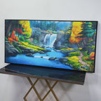 Waterfall and trees painting video