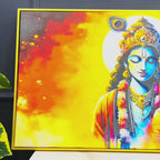 Radha Krishna Traditional Indian Art Painting Wall Décor