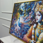 Divine Radha Krishna Scenic Canvas Wall Painting