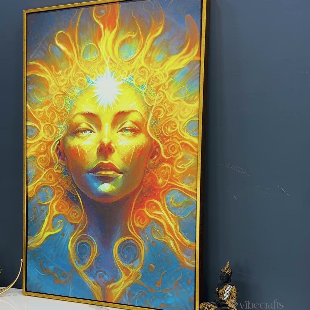 Amaterasu Goddess Of The Sun Cotton Canvas Wall Painting