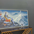 Lord Shiva in Himalayas Canvas Wooden Wall Painting