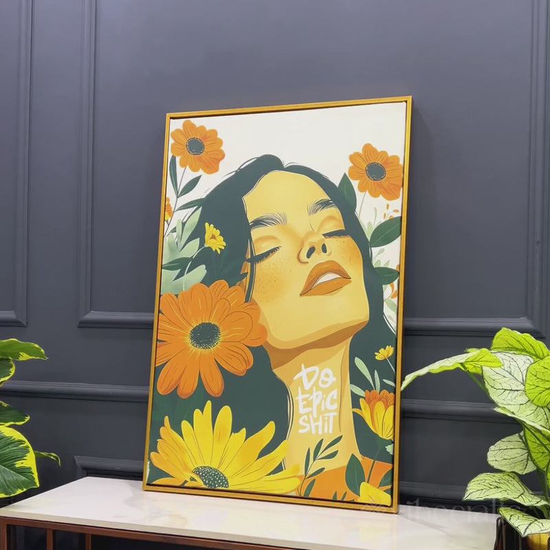 Freedom Of Beauty Cotton Canvas Wall Painting