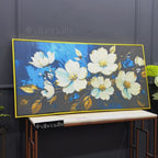 Premium White Flower Canvas Wall Art Painting for Wall Décor