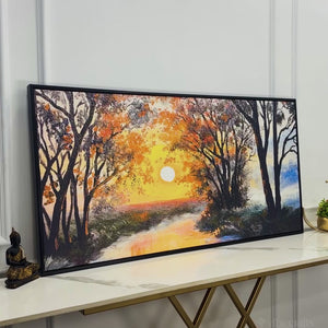 Beautiful Sunset Scenery Premium Wall Painting