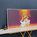 Goddess Sarasvati Modern Canvas Wall Painting