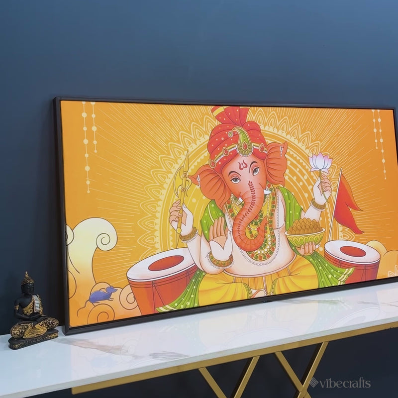 Lord Ganesh Canvas Wall Painting