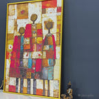 Geometric Abstract Jesus Decorative Cotton Canvas Wall Painting