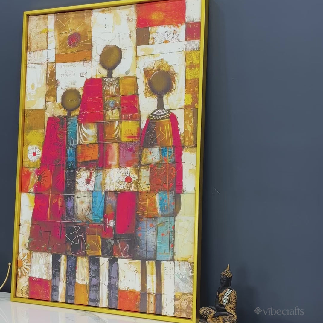 Geometric Abstract Jesus Decorative Cotton Canvas Wall Painting