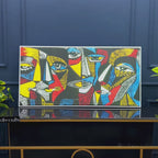 Colorful Abstract Faces Premium Canvas Wall Painting