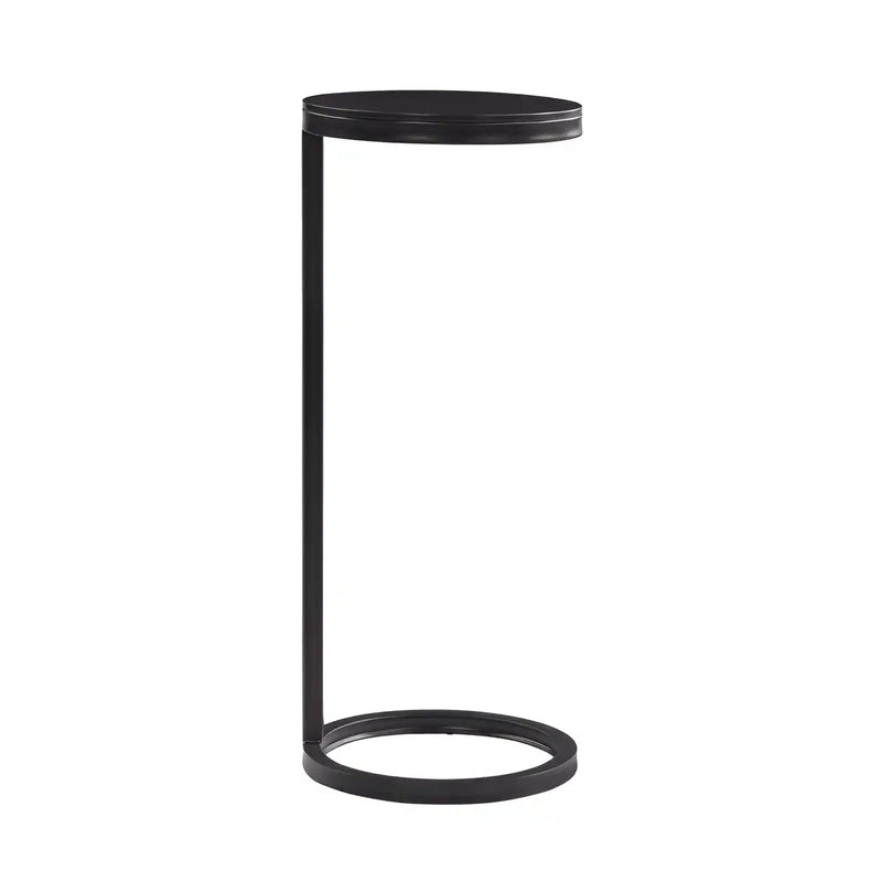 Ring Base Black Marble Designer Side Table