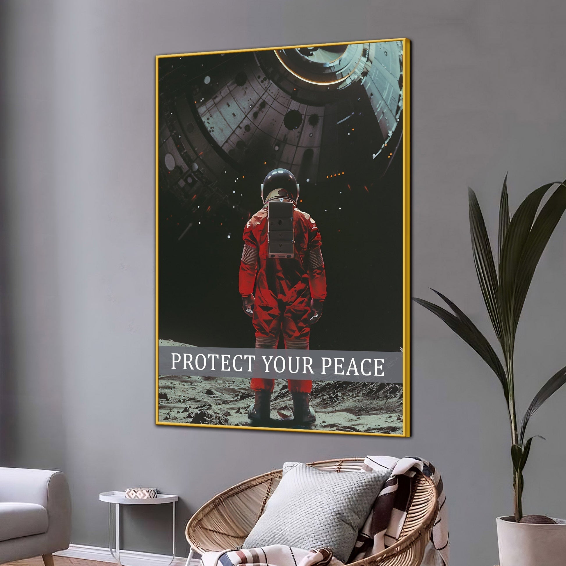 Protect Your Peace Cotton Canvas Wall Painting