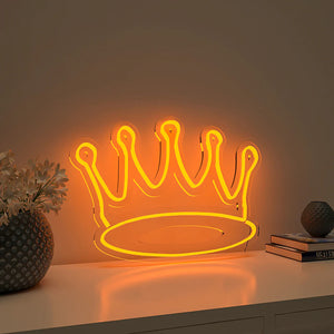 Queen Crown Design Warm LED Neon Light