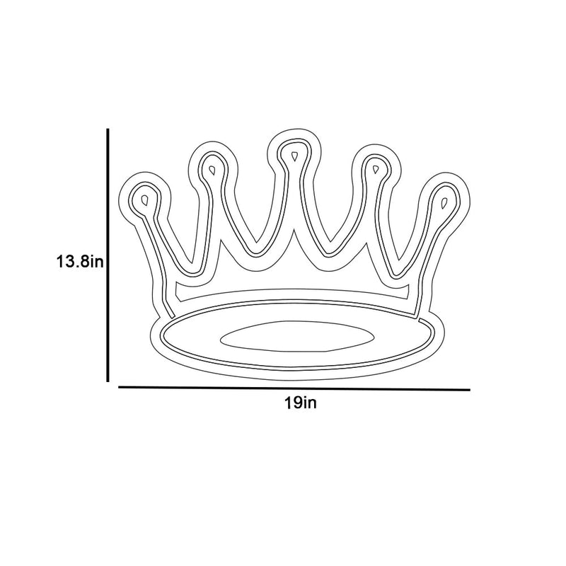 Queen Crown Design Warm LED Neon Light